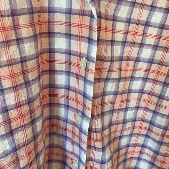 Eddie Bauer women’s cotton short sleeve button up v neck shirt. Size xl. - Picture 7 of 11